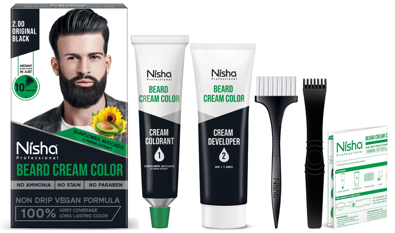 Nisha Professional Beard Cream Color