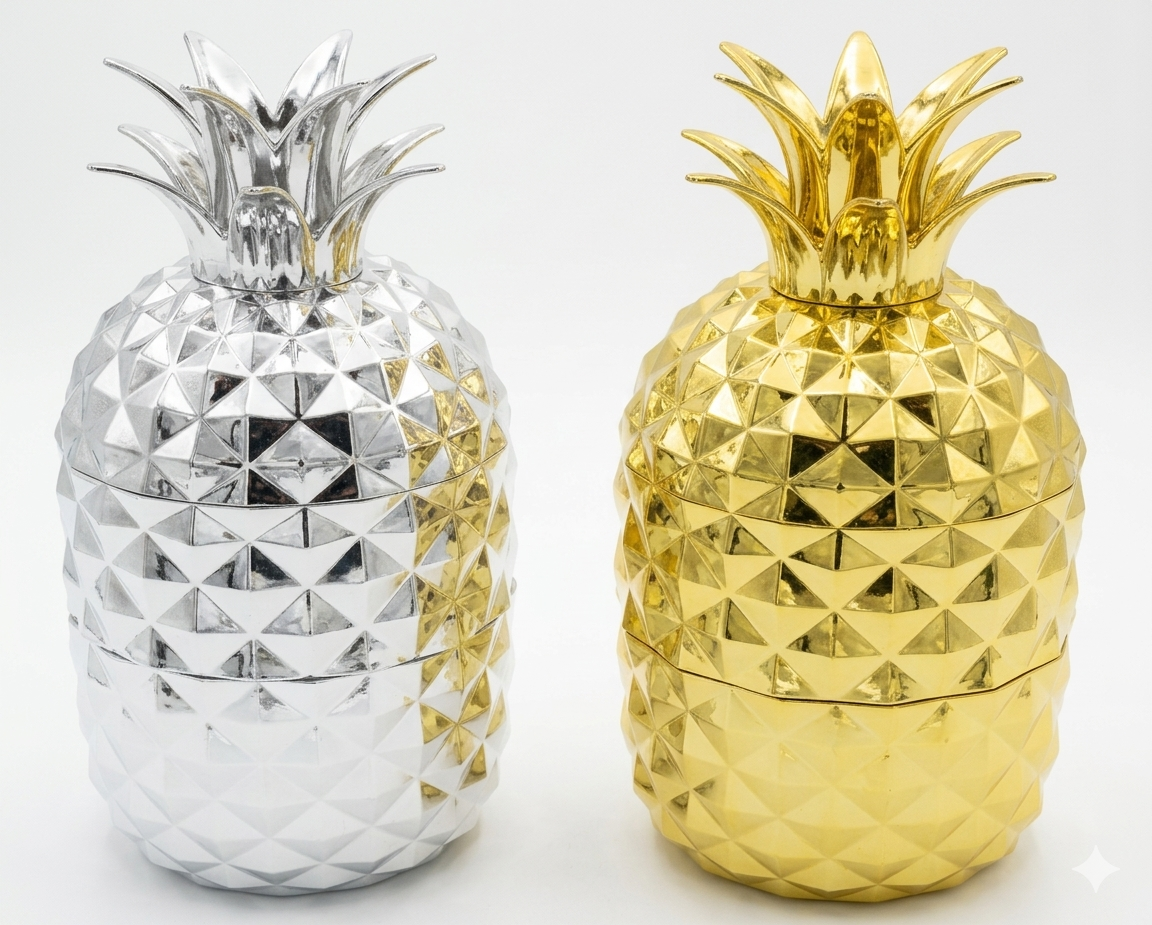 pineapple-shaped decorative canisters