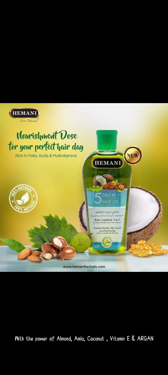 Hemani 5 in 1 Herbal Hair Oil