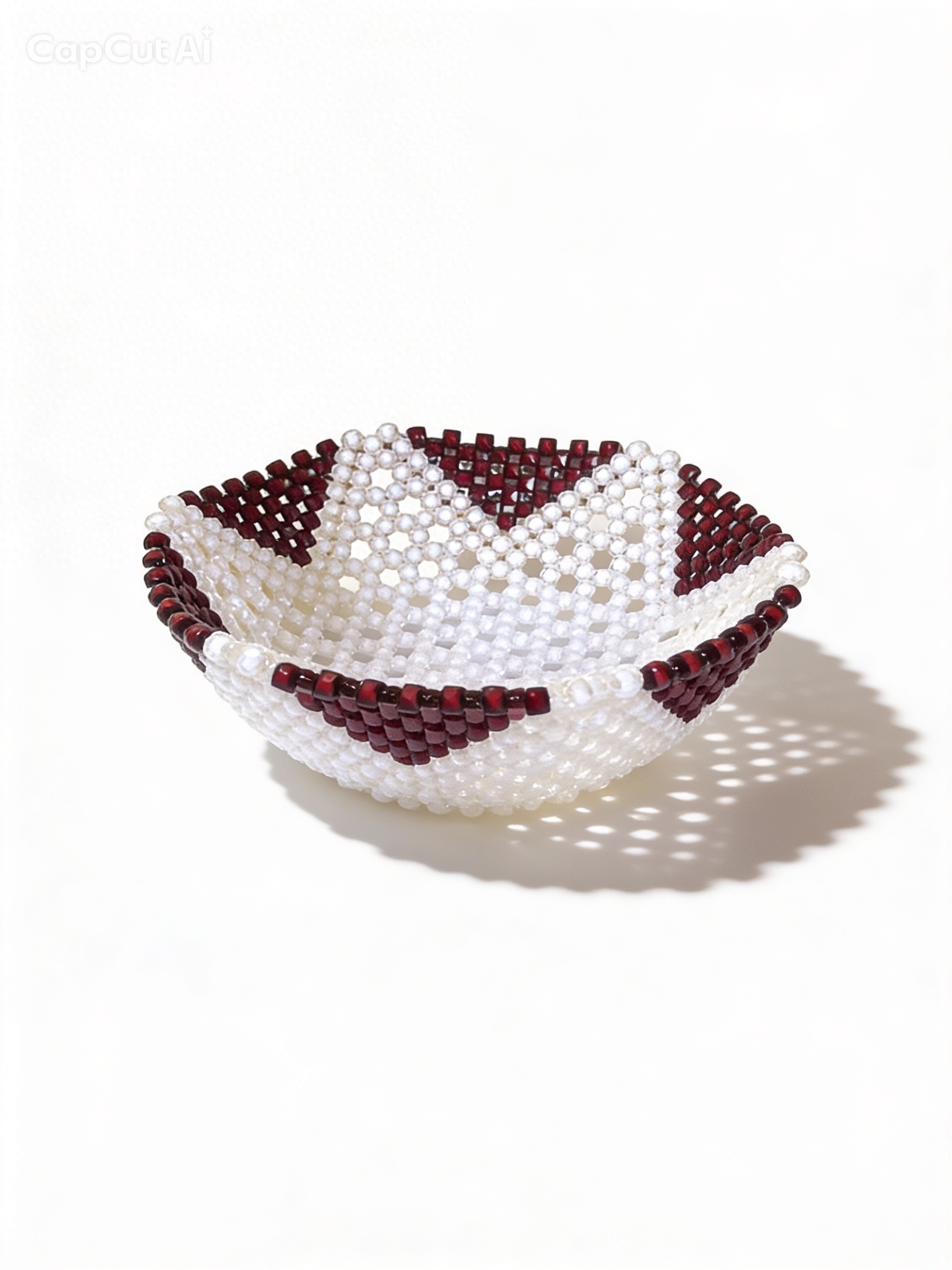 beaded decorative bowl