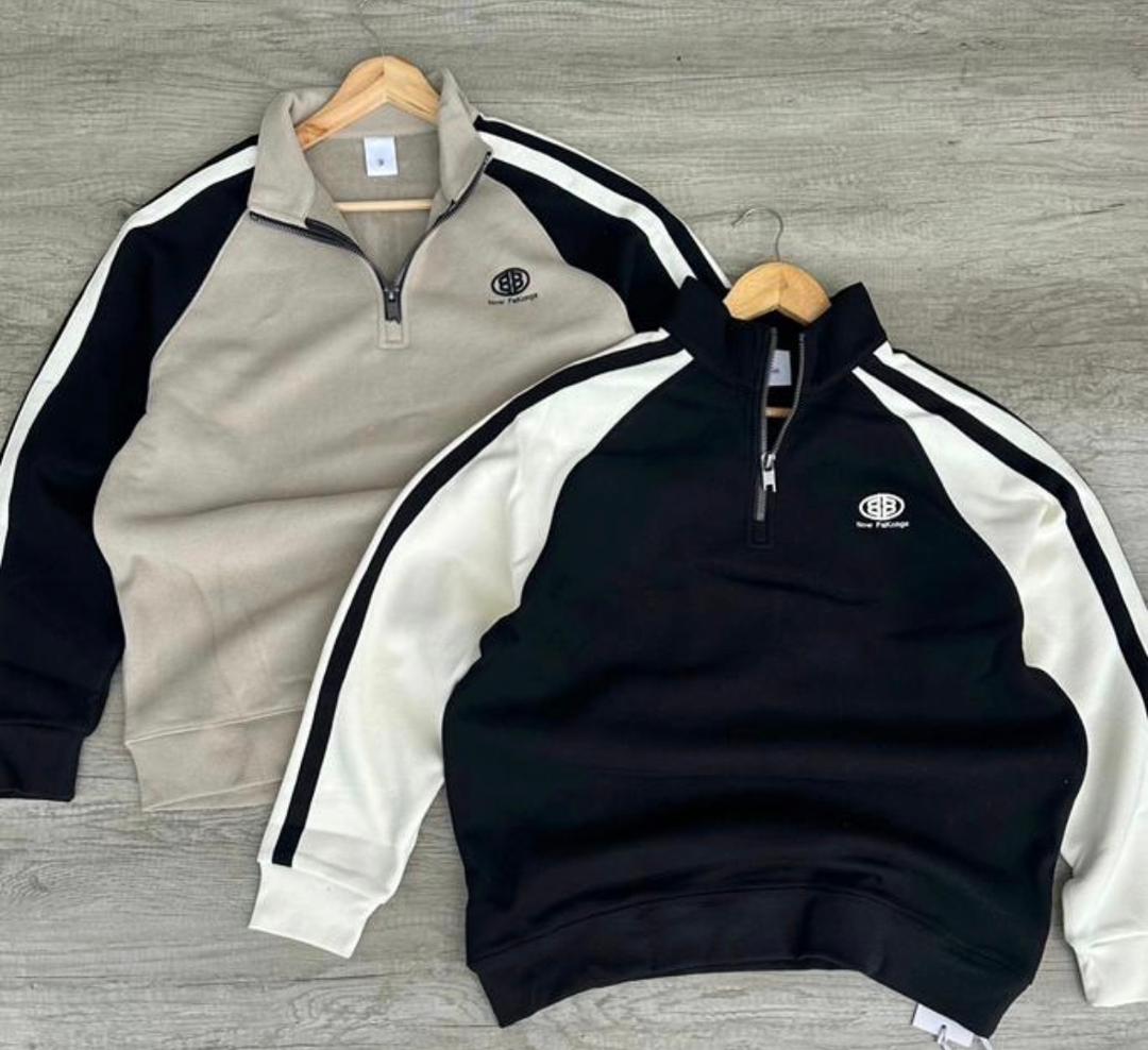 streetwear quarter-zip track sweatshirts