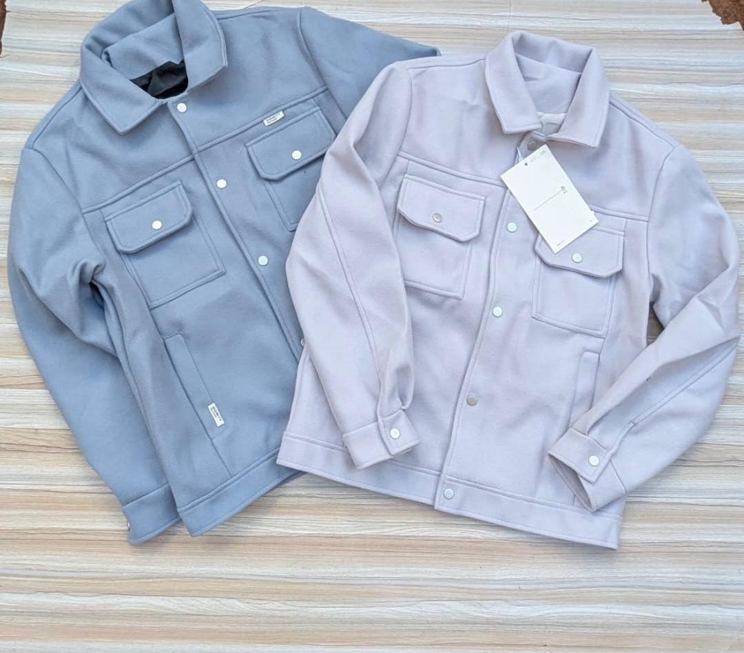 men's casual button-up shackets