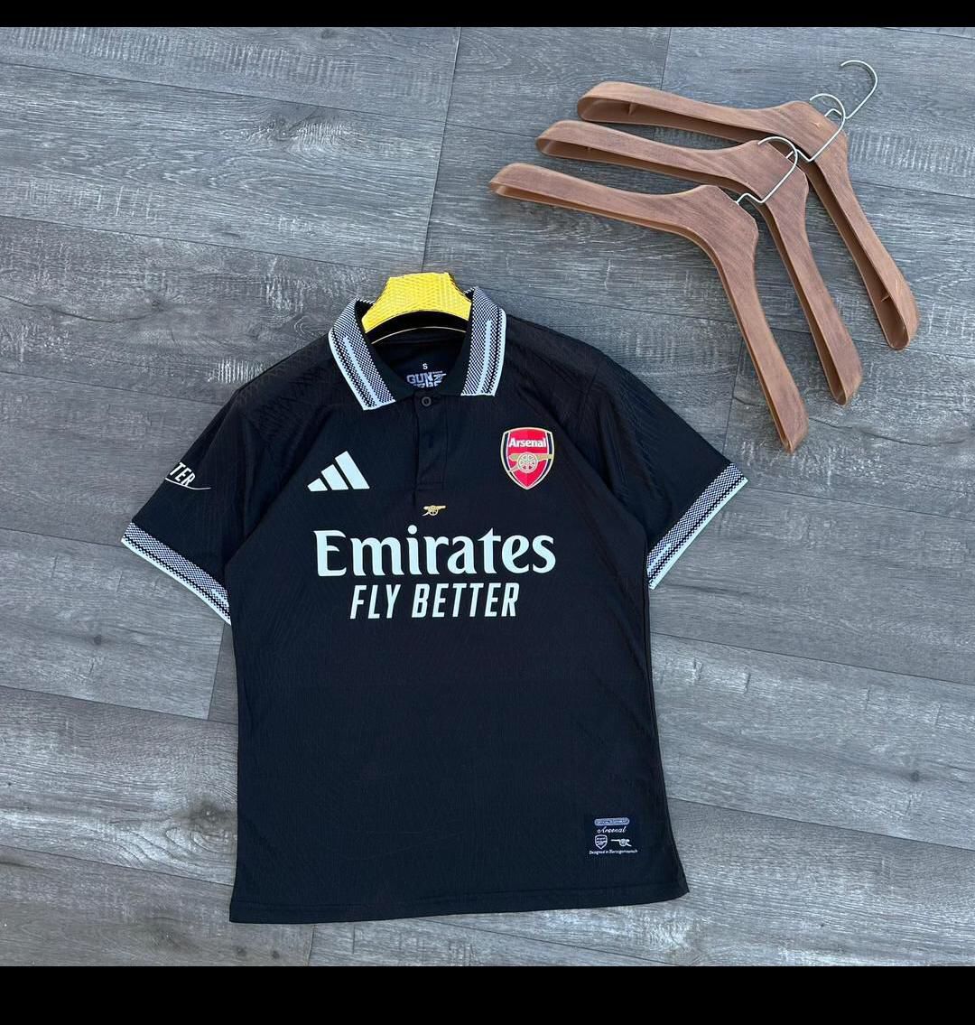 Arsenal F.C. 2026/2027 Special Edition Polo-Style Black Jersey